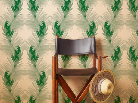 Belafonte Palm  Kraft Wallpaper by Nathan Turner - Green Online Hot Sale