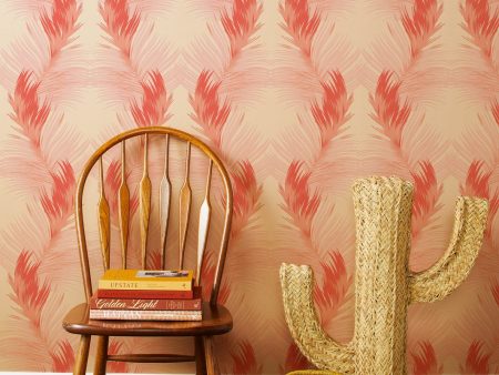 Belafonte Palm  Kraft Wallpaper by Nathan Turner - Red Hot on Sale