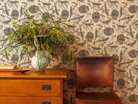 Eleanor Rigby  Kraft  Wallpaper by Wallshoppe - Black Online