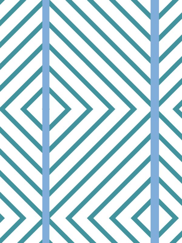 Barbie™ Dreamhouse Diamond  Wallpaper by Barbie™ - Teal Blue Cheap