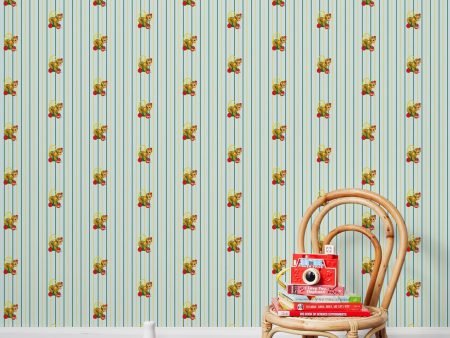 Chatter Monkey Stripes  Wallpaper by Fisher-Price™ - Sky Sale