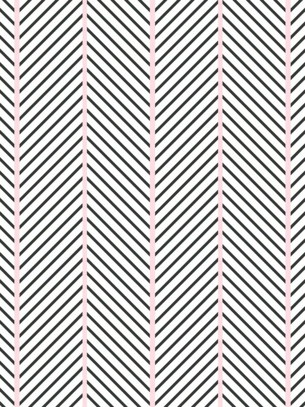 Barbie™ Dreamhouse Herringbone  Wallpaper by Barbie™ - Charcoal Pink For Discount