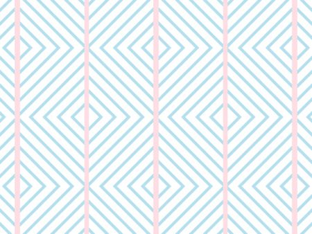 Barbie™ Dreamhouse Diamond  Wallpaper by Barbie™ - Baby Blue Pink Hot on Sale