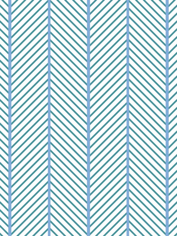 Barbie™ Dreamhouse Herringbone  Wallpaper by Barbie™ - Teal Blue on Sale