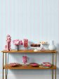 Barbie™ Dreamhouse Stripes  Wallpaper by Barbie™ - Baby Blue Pink Cheap