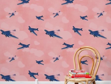 Airplanes  Wallpaper by Fisher-Price™ - Navy Sunset Online Hot Sale