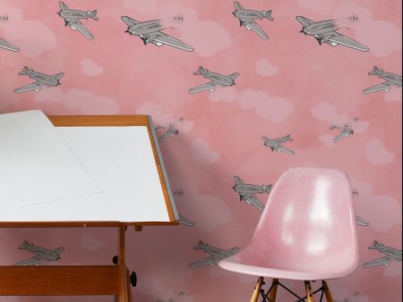 Airplanes  Wallpaper by Fisher-Price™ - Gray Sunset For Discount