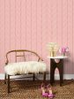 Barbie™ Dreamhouse Herringbone  Wallpaper by Barbie™ - Persimmon Pink on Sale