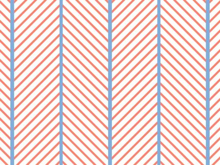 Barbie™ Dreamhouse Herringbone  Wallpaper by Barbie™ - Watermelon Denim Cheap