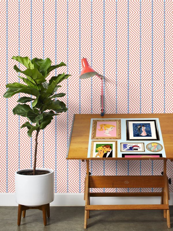 Barbie™ Dreamhouse Diamond  Wallpaper by Barbie™ - Watermelon Denim Online Sale