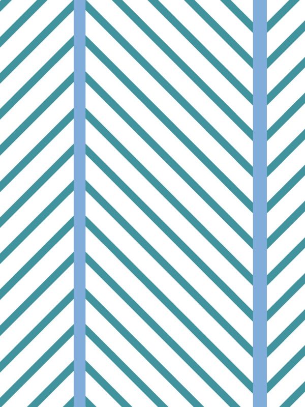 Barbie™ Dreamhouse Herringbone  Wallpaper by Barbie™ - Teal Blue on Sale