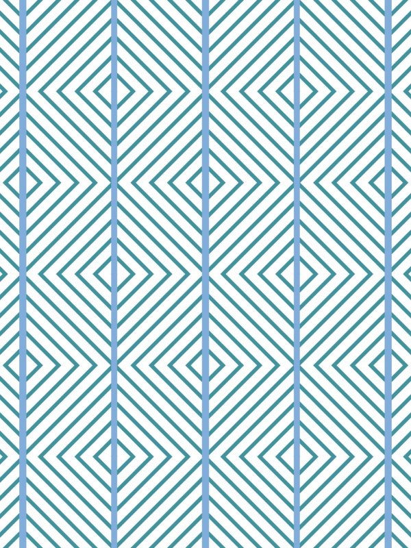 Barbie™ Dreamhouse Diamond  Wallpaper by Barbie™ - Teal Blue Cheap