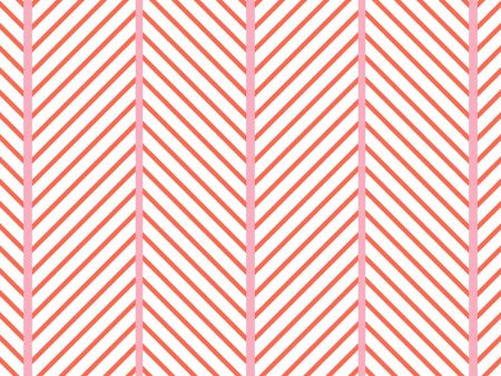 Barbie™ Dreamhouse Herringbone  Wallpaper by Barbie™ - Persimmon Pink on Sale