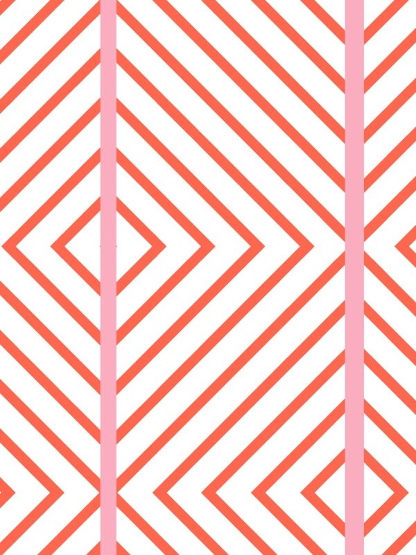 Barbie™ Dreamhouse Diamond  Wallpaper by Barbie™ - Persimmon Pink Online now