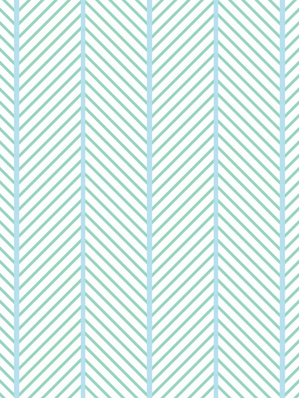 Barbie™ Dreamhouse Herringbone  Wallpaper by Barbie™ - Caribbean Blue Supply