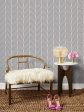 Barbie™ Dreamhouse Herringbone  Wallpaper by Barbie™ - Charcoal Pink For Discount