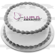 Lupus Awareness Logo and a White Background Systemic Lupus Erythematosus Edible Cake Topper Image ABPID07076 Sale