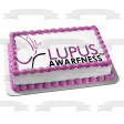 Lupus Awareness Logo and a White Background Systemic Lupus Erythematosus Edible Cake Topper Image ABPID07076 Sale