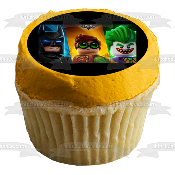 LEGO Batman Logo The Joker and Robin Edible Cake Topper Image ABPID07127 For Cheap