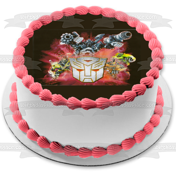 Transformers Autobots Optimus Prime Bumblebee Brawn and Blaster Edible Cake Topper Image ABPID06512 Cheap