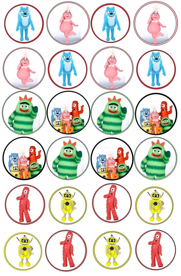 Yo Gabba Gabba Muno Foofa Brobee Toodee and Plex Edible Cupcake Topper Images ABPID07101 For Cheap