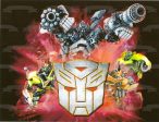 Transformers Autobots Optimus Prime Bumblebee Brawn and Blaster Edible Cake Topper Image ABPID06512 Cheap