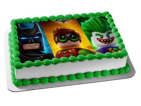 LEGO Batman Logo The Joker and Robin Edible Cake Topper Image ABPID07127 For Cheap