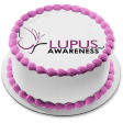 Lupus Awareness Logo and a White Background Systemic Lupus Erythematosus Edible Cake Topper Image ABPID07076 Sale