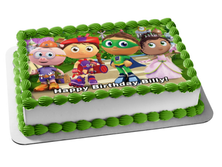 Super Why Princess Pea Alpha Pig and  Little Red Riding Hood Edible Cake Topper Image ABPID07027 Discount