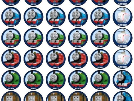 Thomas and Friends Henry Gordon Harold James Edward Emily Percy and Toby Edible Cupcake Topper Images ABPID07031 Online Sale