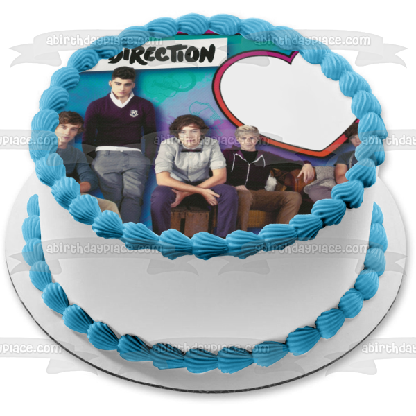 I Love One Direction Zayn Naihl Harry Louis and Liam Edible Cake Topper Image Frame ABPID07069 Online Hot Sale