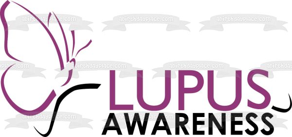 Lupus Awareness Logo and a White Background Systemic Lupus Erythematosus Edible Cake Topper Image ABPID07076 Sale