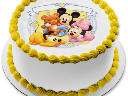 Baby Mickey Mouse Minnie Mouse and Goofy Edible Cake Topper Image ABPID06118 Supply