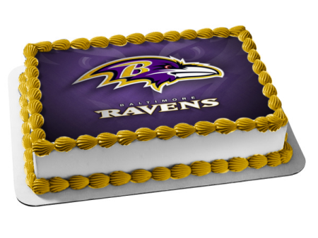 Baltimore Ravens Logo NFL Edible Cake Topper Image ABPID06240 Fashion