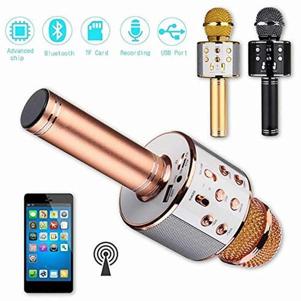 Bluetooth Mic - Wireless Handheld (Assorted colour and Print) Fashion