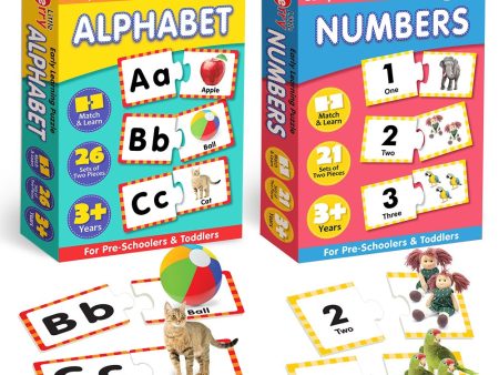 Alphabet and Number Early Learning Puzzles (52 Pieces) Hot on Sale