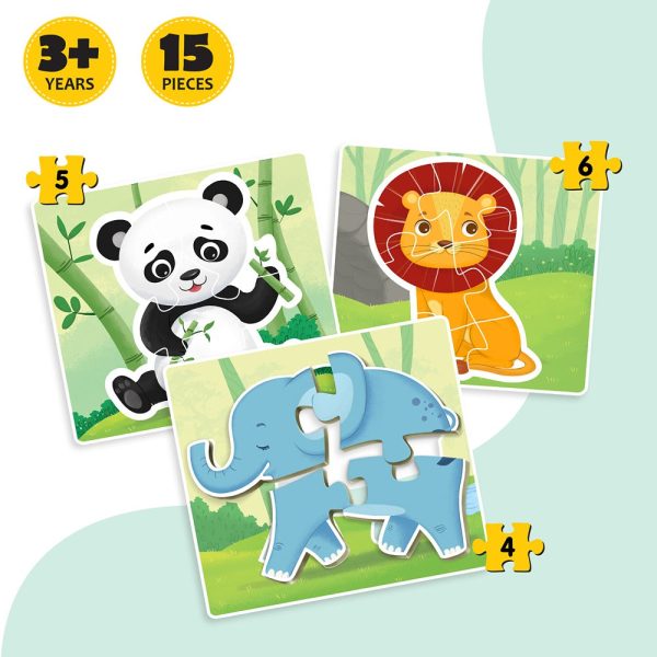 Baby’s First Puzzle Game Jungle Animals (15 Pieces) For Sale