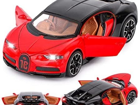 Resembling Bugatti Chiron New small Diecast Car | 1:32 Scale Model | Red Online now