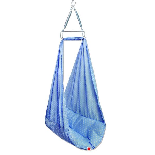 Baby Swing Cradle with Mosquito Net Spring and Metal Window Cradle Hanger (Blue) Online now