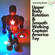 Captain America Action Figure | Avengers Toys | Rotate | Lightning | Music | Walking Online Sale