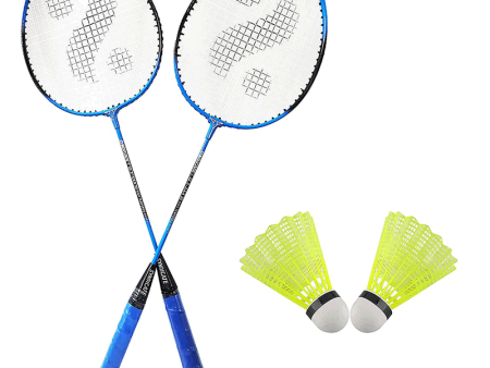 Aluminum Blend Badminton Racket Set (2 Badminton Racquet ,2 Shuttlecocks ,1 Badminton Full Cover) | Assorted Colours Online now