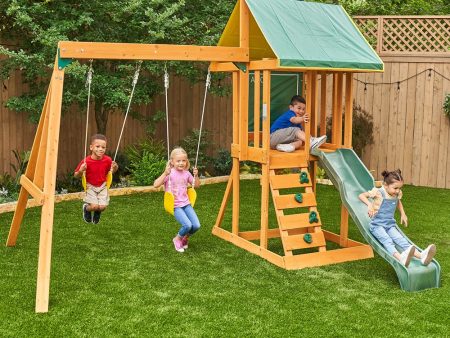 Appleton wooden Swing and Slide playset (COD not Available) Hot on Sale