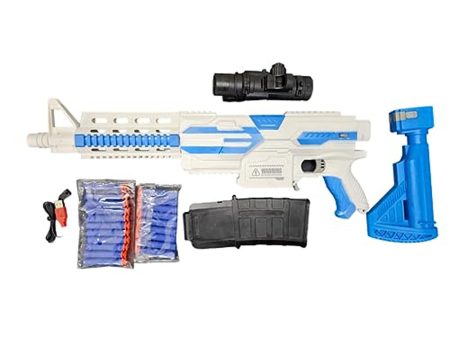 Battery Operated Motorized Electric AK47 Toy Gun with Foam Bullets Darts & Plastic Bullets on Sale