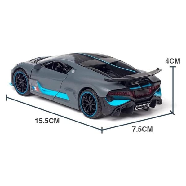 Resembling Bugatti Divo 3in Diecast Car | 1:32 Scale Model | Blue Online Hot Sale