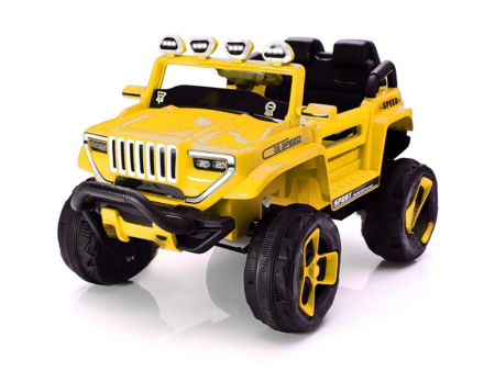 Yellow Ride-On | Wireless Remote, Bluetooth Mp3 Music and Rechargeable Battery Operated | Jeep A1200 4X4 (COD Not Available) Online Sale