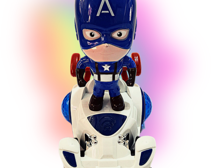 Captain America Toy Car For Kids | Captain America Bike (Blue) For Cheap