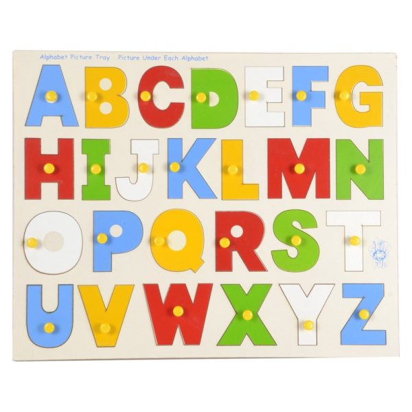 Alphabet Picture Tray with Knobs For Sale