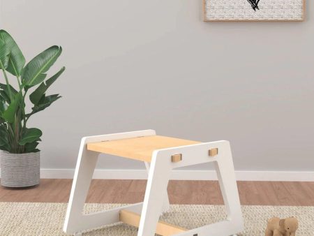 Charcoal Chikku Stool (White) on Sale