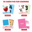 Big Flash Cards Alphabets, Numbers, Shapes and Colours (Set of 3) | 96 Cards Online Sale