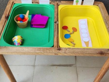 Sensory Table with Ice Cream Kit Set - 25 Inches (COD Not Available) Online